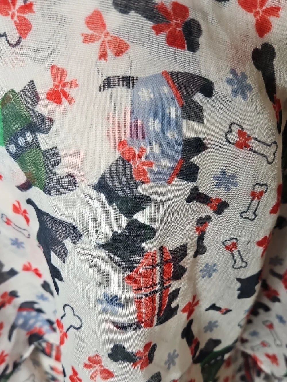 David & Young Scottie Dogs, Bones & Bows Infinity Scarf
